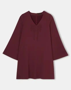 Tara Jarmon Robes|Robe Rolie bordeaux