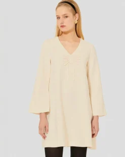 Tara Jarmon Robes|Robe Rolie écrue
