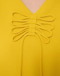 Tara Jarmon Robes|Robe Rolie jaune citron