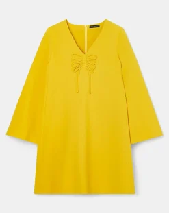 Tara Jarmon Robes|Robe Rolie jaune citron