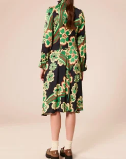 Tara Jarmon Robes|Robe Ronnie vert motif
