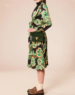 Tara Jarmon Robes|Robe Ronnie vert motif