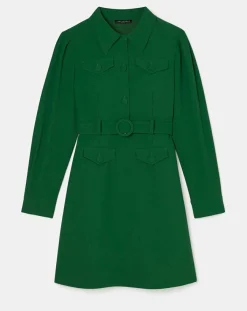 Tara Jarmon Robes|Robe Roya verte