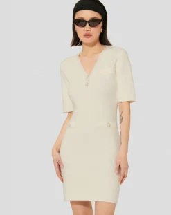 Tara Jarmon Robes|Robe Ruthie écrue