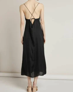 See u Soon Robes|Robe satinée Jade noire