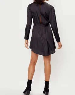 See u Soon Robes|Robe satinée Naomie noire