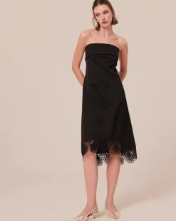 Tara Jarmon Robes|Robe satinée noire