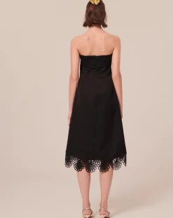 Tara Jarmon Robes|Robe satinée noire