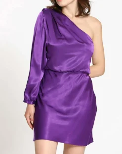 See u Soon Robes|Robe satinée Romane purple