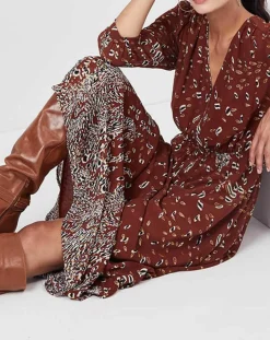 See u Soon Robes|Robe Sauge imprimée marron