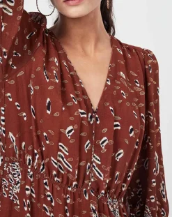 See u Soon Robes|Robe Sauge imprimée marron