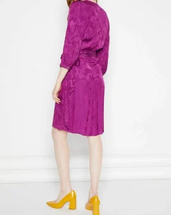 La Petite Etoile Robes|Robe Shima broderies ton sur ton violette