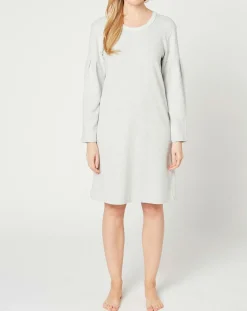 Le Chat Lingerie, Nuit|Robe Sweethome gris chiné/blanc
