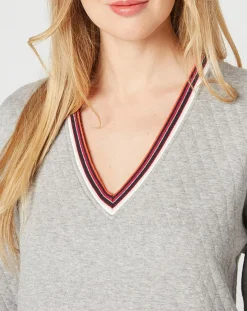 Le Chat Lingerie, Nuit|Robe Wellness gris chiné