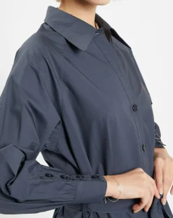 Jodhpur Robes|Robe-Chemise Pom gris foncé