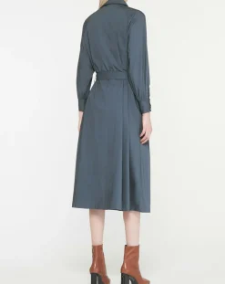 Jodhpur Robes|Robe-Chemise Pom gris foncé