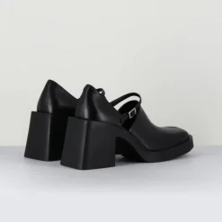 Justine Clenquet Sandales À Talons|Sabots en Cuir Kim noirs - Talon 8 cm