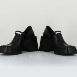 Justine Clenquet Sandales À Talons|Sabots en Cuir Kim noirs - Talon 8 cm