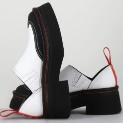 E8 By Miista Sandales À Talons|Sabots en Cuir Mercedes blancs - Talon 6 cm