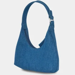 By Far Sacs|Sac à main Baby Amber bleu jean - 22x25x5 cm
