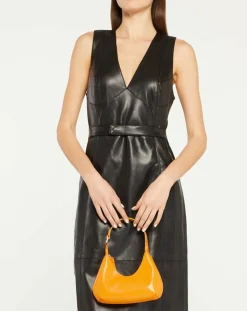 By Far Sacs|Sac à main en Cuir Baby Amber Semi Pate orange - 16x22x6 cm