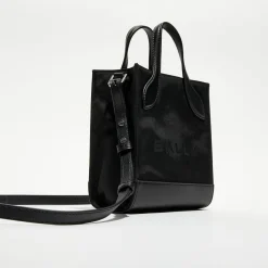 Bally Sacs|Sac à main en Cuir avec logo noir - 22x18 cm