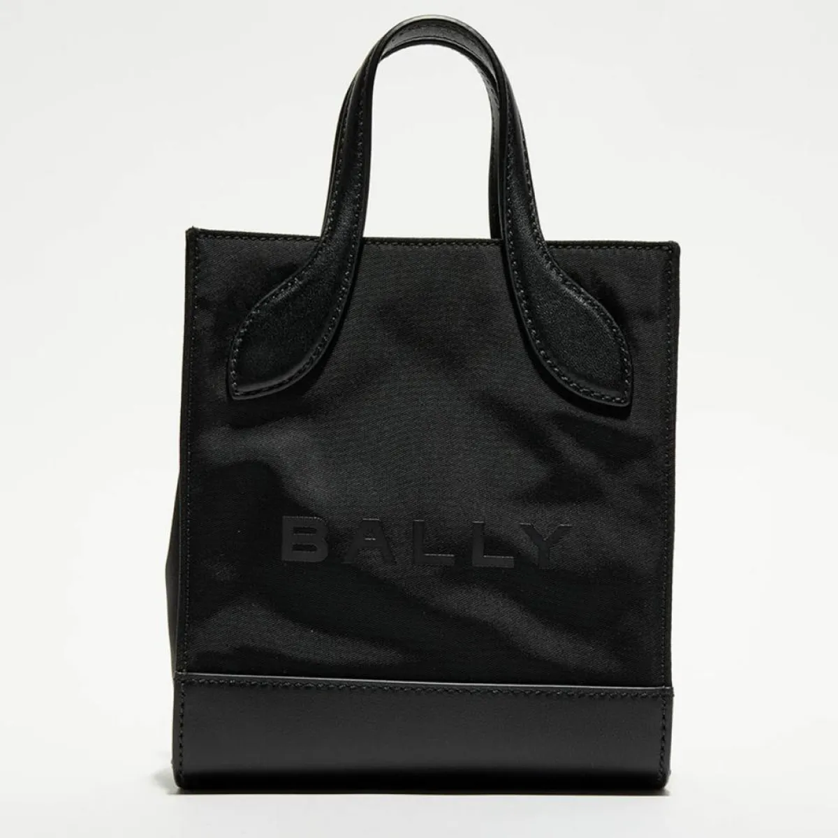 Bally Sacs|Sac à main en Cuir avec logo noir - 22x18 cm