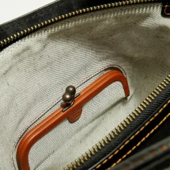 Coach Sacs|Sac à main en Cuir Rogue imprimé bleu foncé - 24.9x13.9x30.9 cm