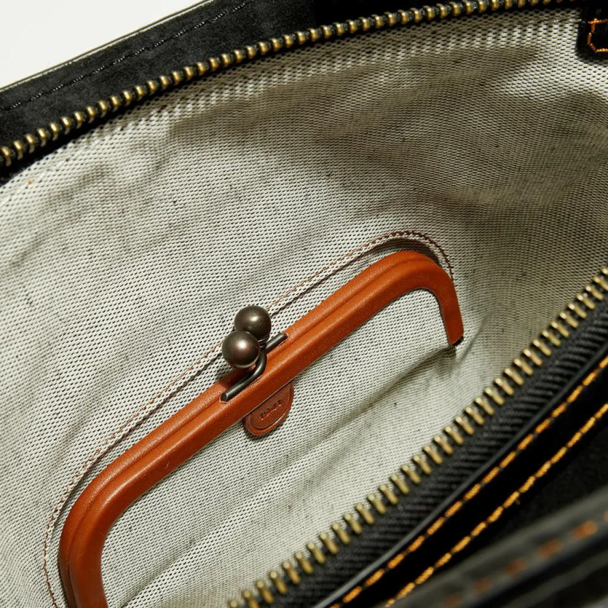 Coach Sacs|Sac à main en Cuir Rogue imprimé bleu foncé - 24.9x13.9x30.9 cm