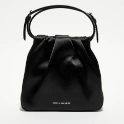 Amina Muaddi Sacs|Sac à main en Soie cristal Vittoria noir - 16.5x16x7 cm