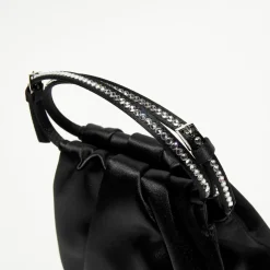 Amina Muaddi Sacs|Sac à main en Soie cristal Vittoria noir - 16.5x16x7 cm