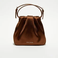 Amina Muaddi Sacs|Sac à main en Soie cristal Vittoria moka - 16.5x16x7 cm