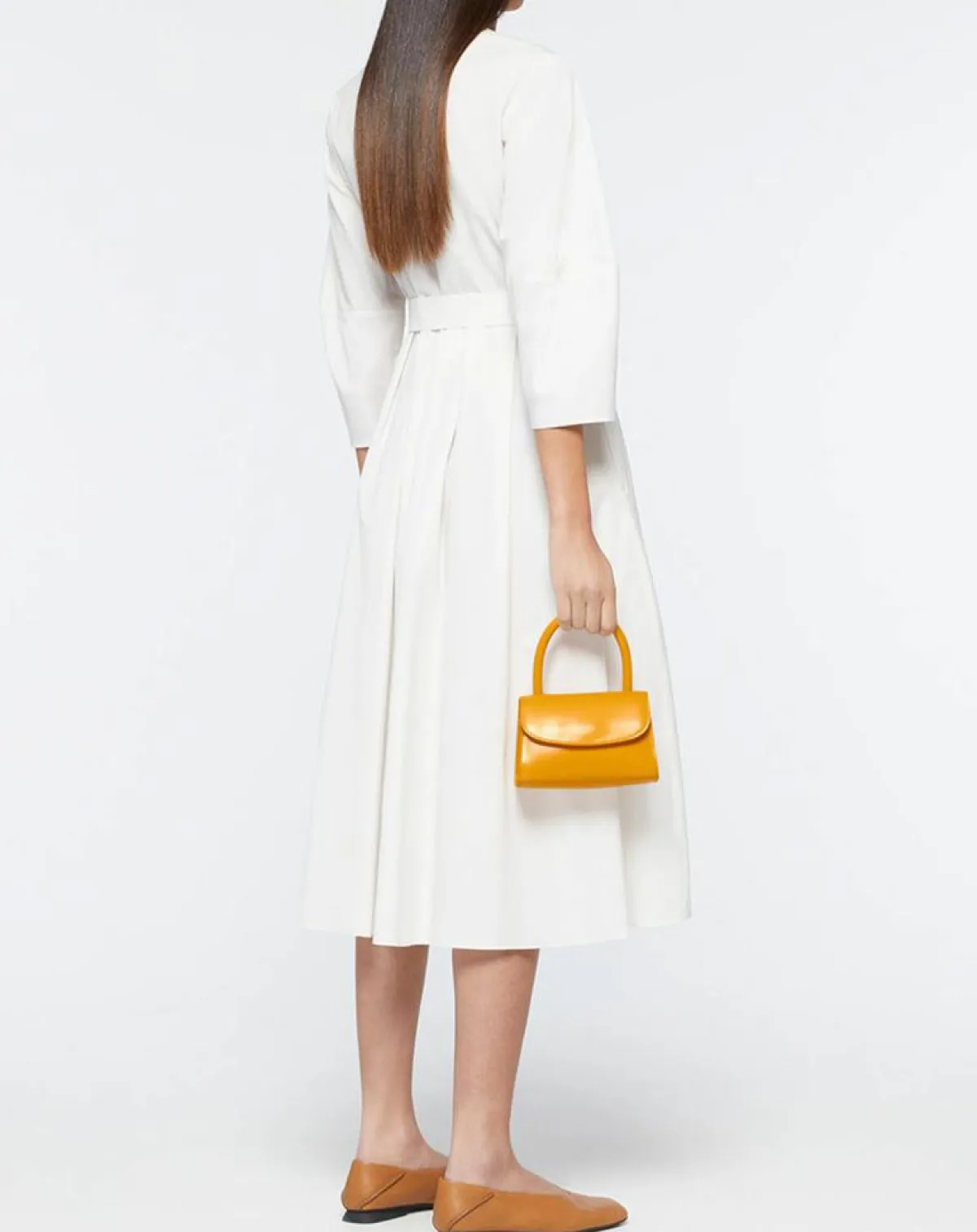 By Far Sacs|Sac à main mini en Cuir Semi Patent Léa orange - 10,5x16,5x7 cm