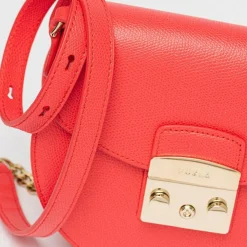 Furla Sacs|Sac bandoulière en Cuir Metropolis Mini rouge 17x15x8 cm