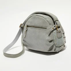 Mila Louise Sacs|Sac bandoulière en Cuir Pala vert menthe - 25x21x14 cm