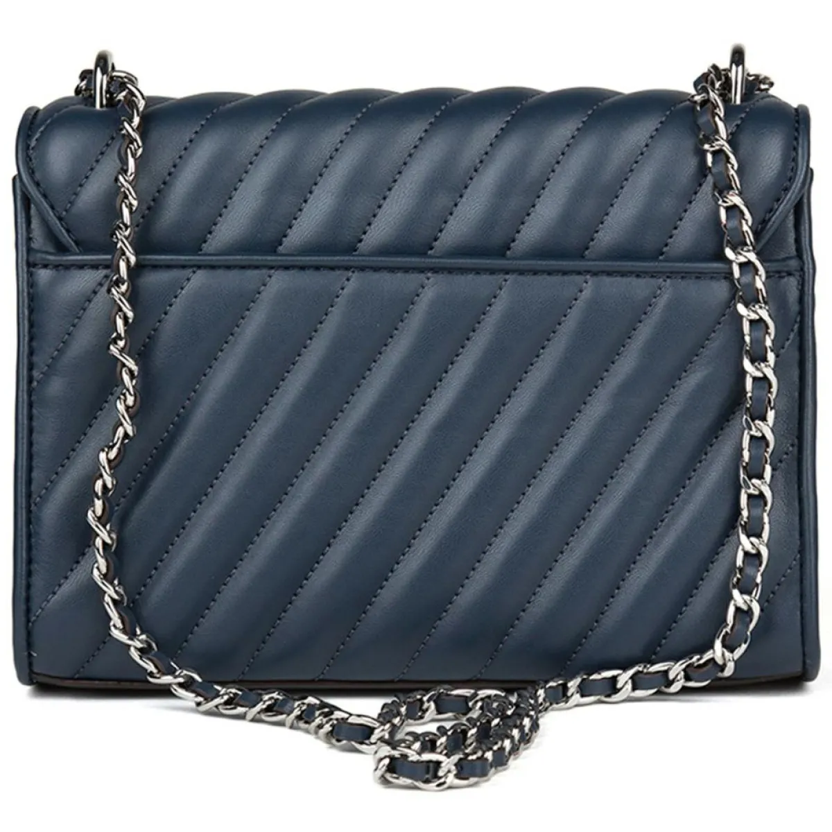 Michael Kors Sacs|Sac bandoulière en Cuir Rose bleu marine - 23x18x5 cm