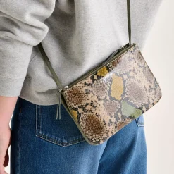 Bellerose Sacs|Sac bandoulière en Cuir Skare sea pine - 23x15 cm