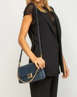 Michael Kors Sacs|Sac bandoulière en Cuir Sonia East West bleu marine - 25x16x5 cm