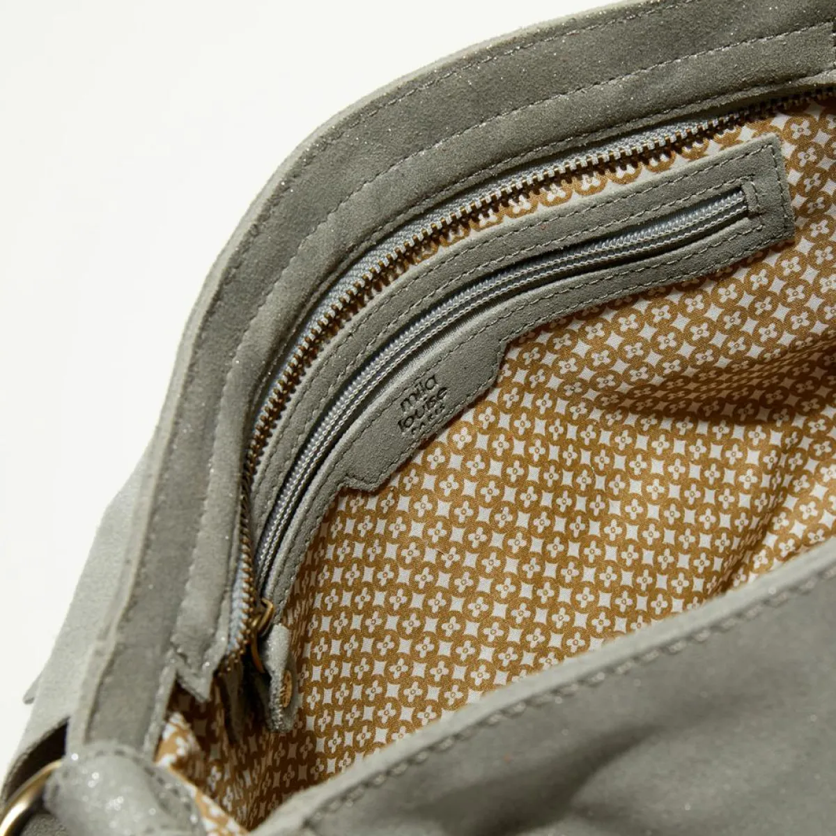 Mila Louise Sacs|Sac besace en Cuir Olou X vert menthe - 35x23x13 cm