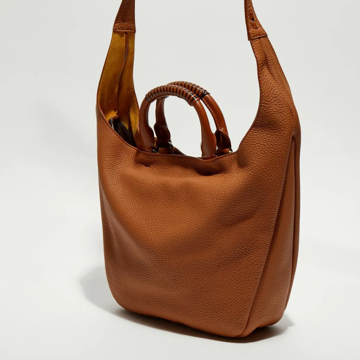 Chloé Sacs|Sac cabas en Cuir Woody caramel - 45x33x13 cm
