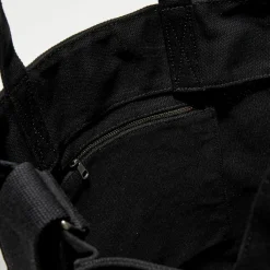 A.P.C. Sacs|Sac cabas en toile Récupération noir - 40x36x11 cm
