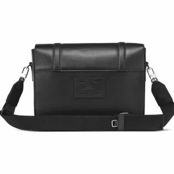 Maison Faret Sacs|Sac en Cuir & Toile enduite Moulleau rouge/noir - 22x30x9 cm