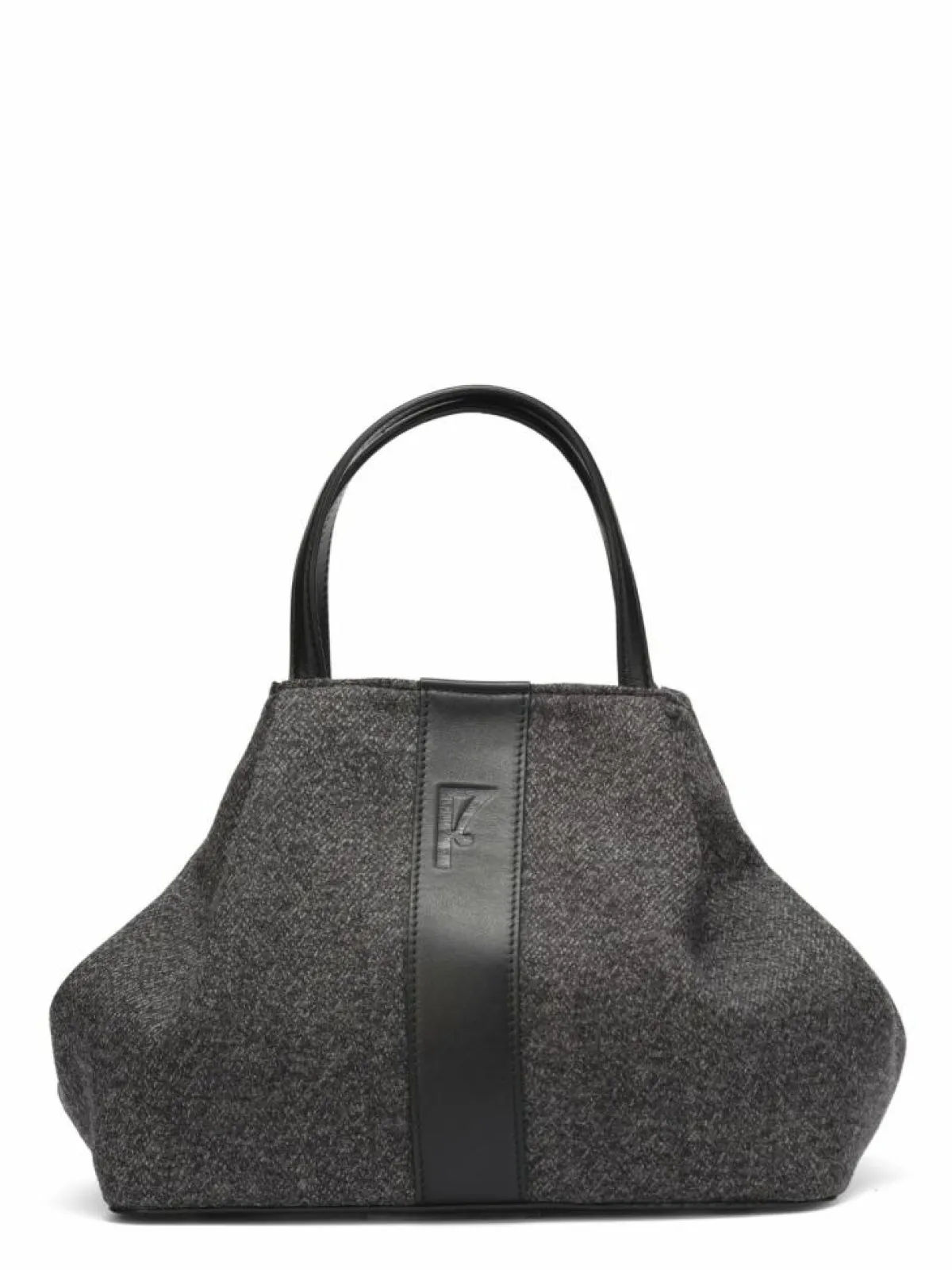 Maison Faret Sacs|Sac en Feutre Pin Gris - 20,5x26,5x15,5 cm