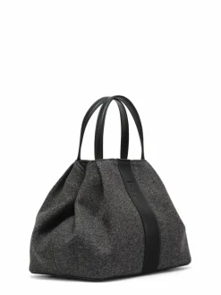 Maison Faret Sacs|Sac en Feutre Pin Gris - 20,5x26,5x15,5 cm