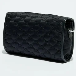 Mauboussin Sacs|Sac en Toile brodée Je t'Attends Je t'Aime nº1 noir - 14x25x7 cm