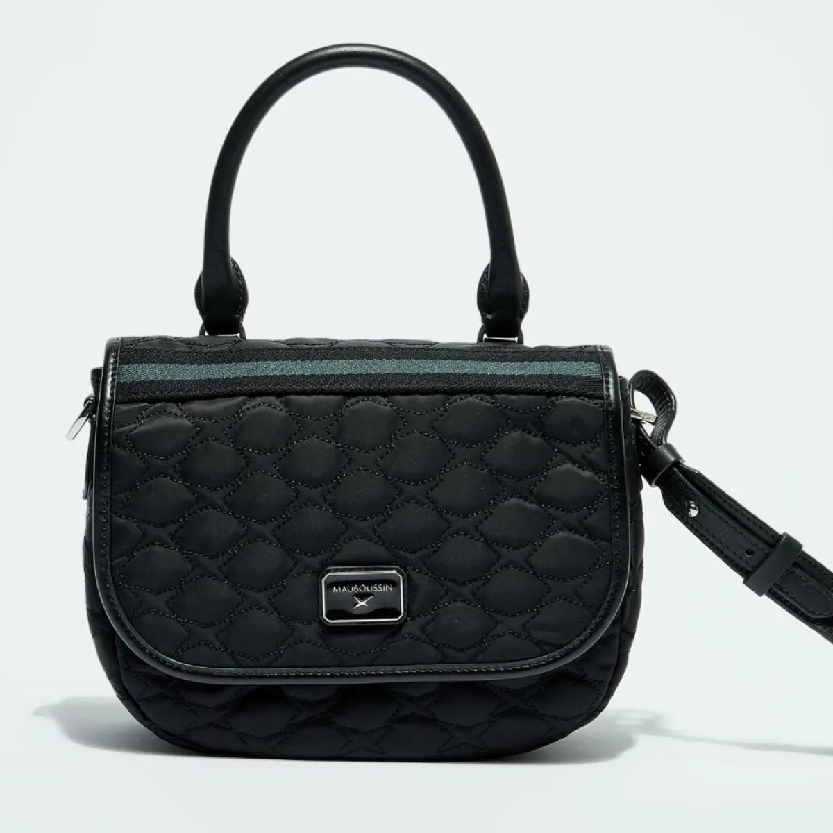 Mauboussin Sacs|Sac en Toile brodée Je t'Attends Je t'Aime nº2 noir - 20x25x8 cm