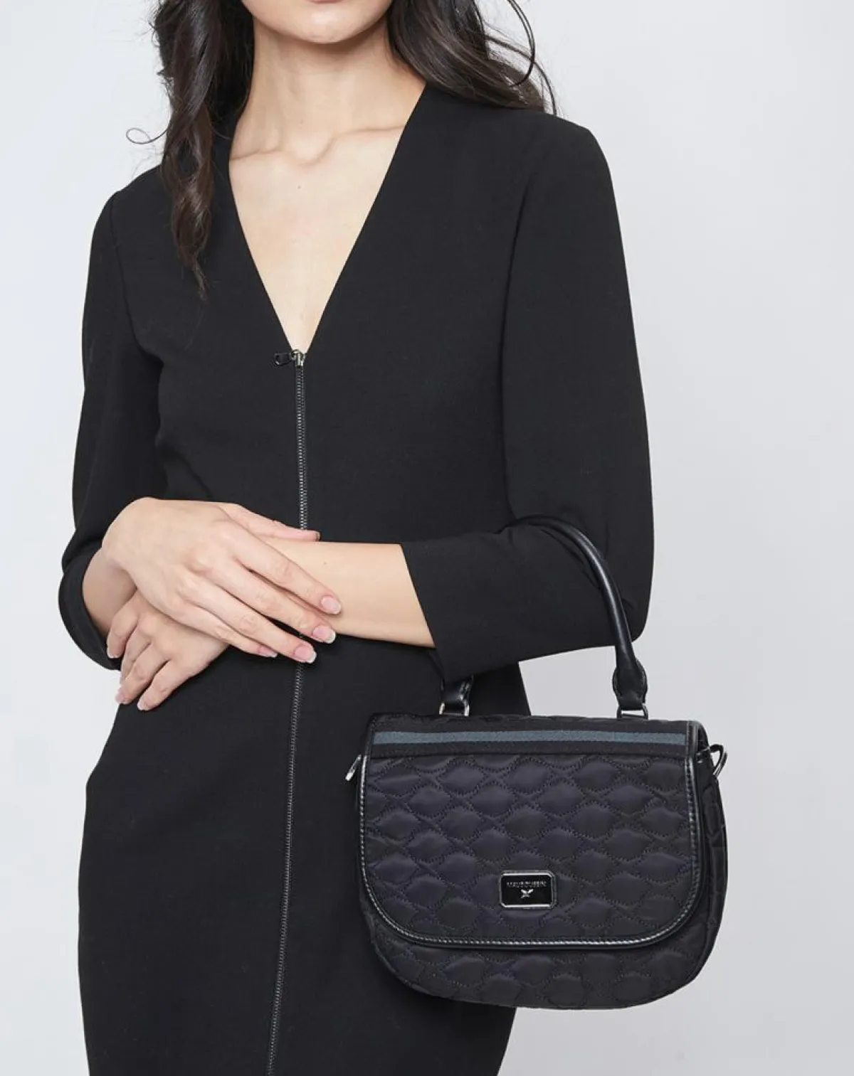 Mauboussin Sacs|Sac en Toile brodée Je t'Attends Je t'Aime nº2 noir - 20x25x8 cm