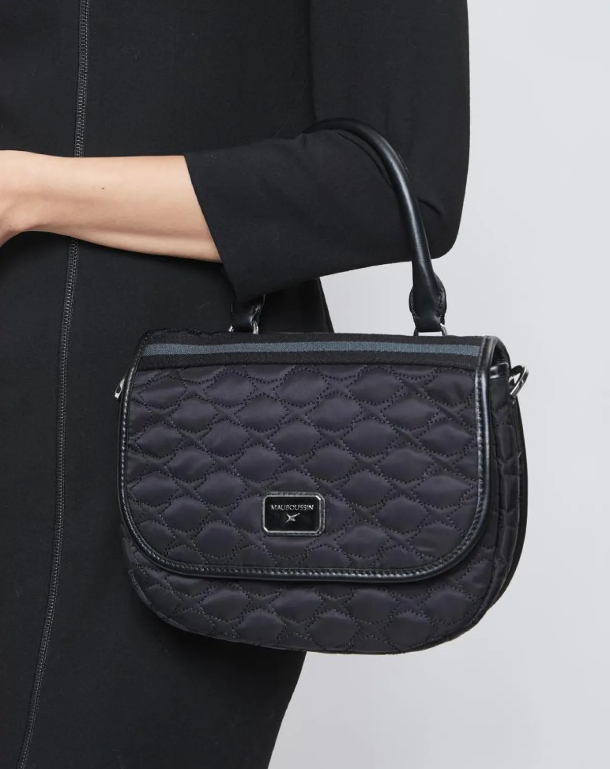 Mauboussin Sacs|Sac en Toile brodée Je t'Attends Je t'Aime nº2 noir - 20x25x8 cm