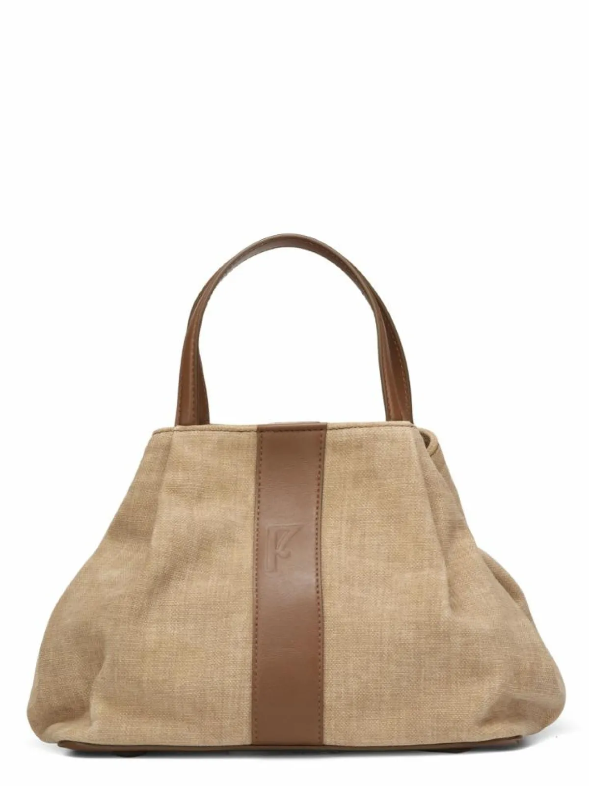 Maison Faret Sacs|Sac en Toile Pin Beige - 20,5x26,5x15,5 cm