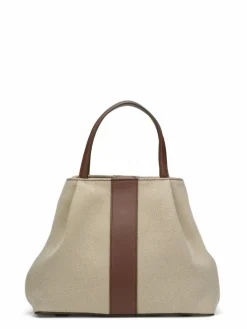 Maison Faret Sacs|Sac en Toile Pin Beige - 20,5x26,5x15,5 cm